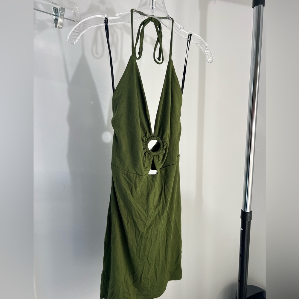 Olive Halter Forever 21 Dress